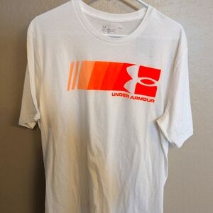 NWT Under Armour Men's White/Orange T-Shirt Large